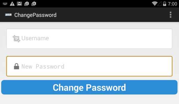 Vulnerable ChangePassword Activity launched from drozer